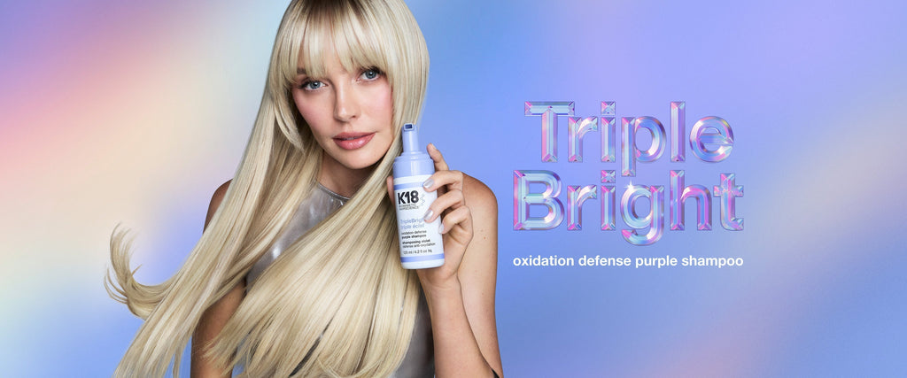 Meet TripleBright Oxidation Defense Purple Shampoo | K18 Hair
