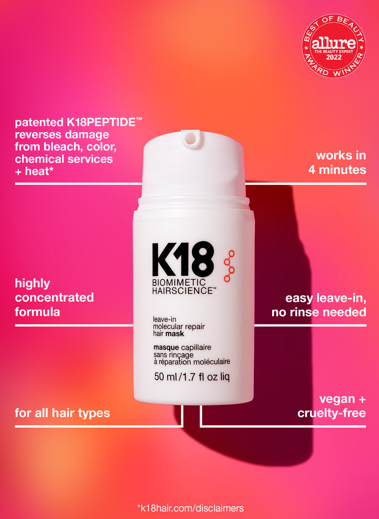 Full-Size Leave-In Molecular Repair Hair Mask 50mL | K18Hair