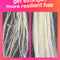 get stronger, more resilient hair. left - 8x bleach without K18, right 8x bleach with K18