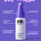 mini bottle of airwash dry shampoo surrounded by product details about how the product works. 