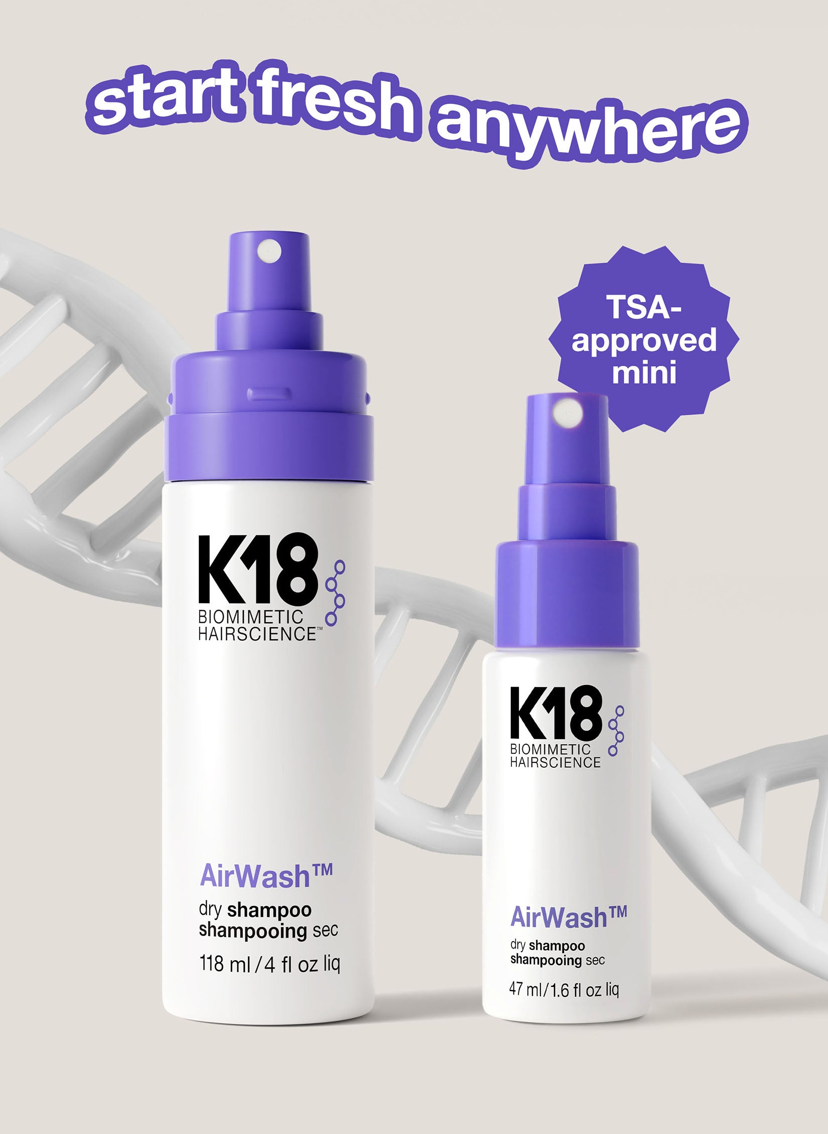 mini AirWash™ dry shampoo | K18Hair