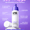 K18 AirWash dry shampoo bottle with features listed on a purple background